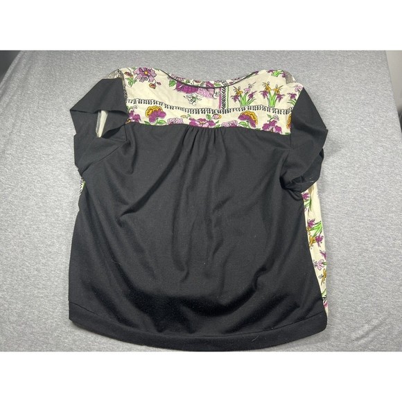 Tiny Cara Wrap Top Size Small Anthropologie Floral Mixed Media - Picture 11 of 11